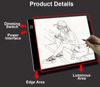 LED Drawing Copy Pad 3-Level Dimmable Light Tracing Board for Kids