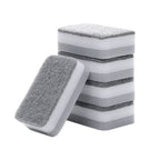 5/30PCS Home Double-sided Sponge Wipe Gray Dirt-resistant Scouring Pad Kitchen Stain Sponge Wipe Professional Cleaning Supplies