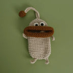 Funny Fruit Sausage Mouth Crochet Keychain Key Holder