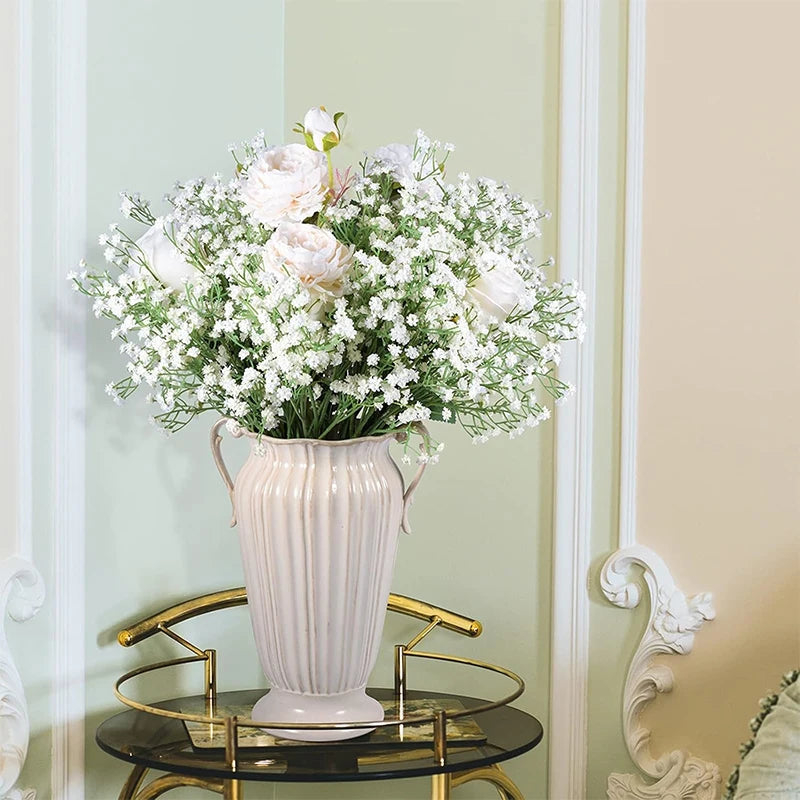 1Pcs 63cm Babies Breath Artificial Flowers Plastic Gypsophila DIY Floral Bouquets For Handmade Wedding Party Home Decoration