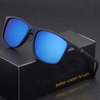 Classic Square Men’s Sunglasses Lightweight Black Frame for Travel & Daily Wear