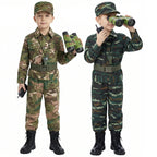 Kids Army Soldier Costume Set – Camouflage Military Outfit