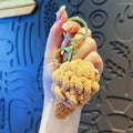 Cute Crochet Ice Cream Keychain Cone Bag Charm