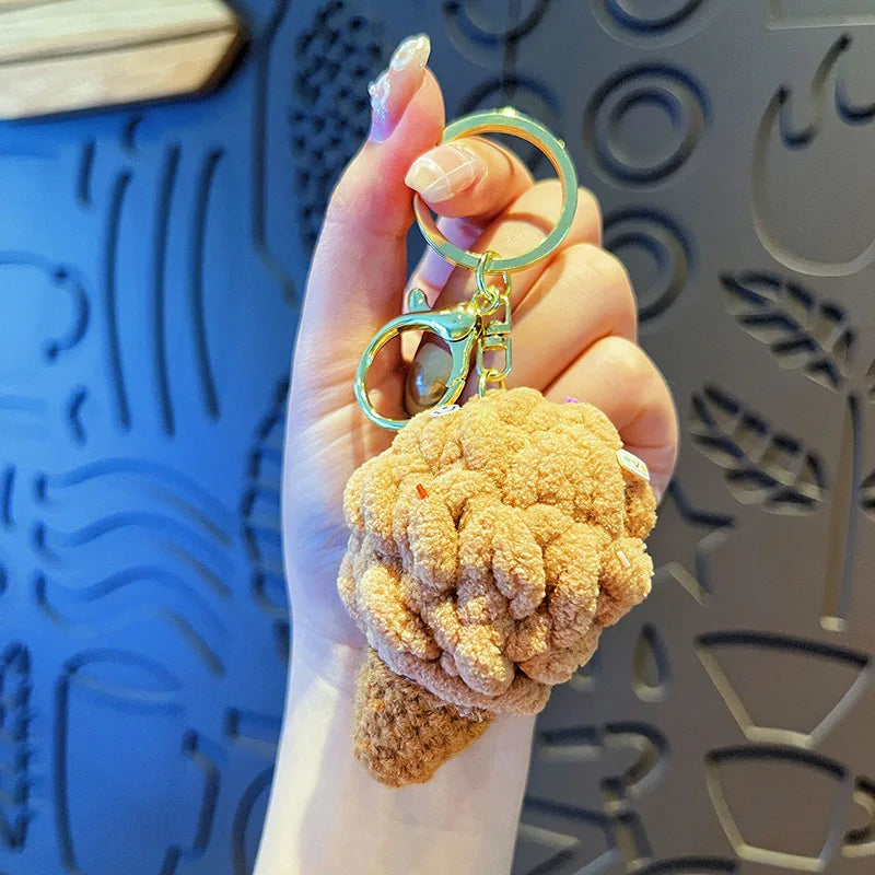 Cute Crochet Ice Cream Keychain Cone Bag Charm