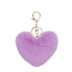Heart Plush Pom Pom Keychain Fashion Bag Charm