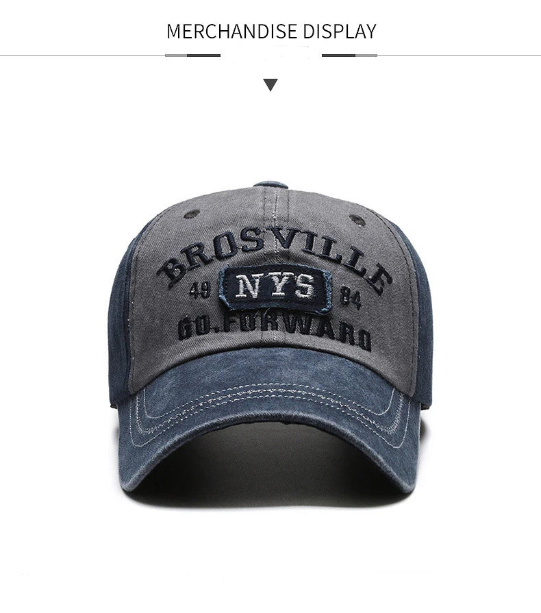 Washed Embroidered Baseball Cap with Curved Brim for Everyday Style