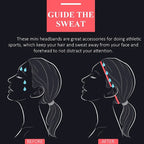 4PCS Thin Elastic Non-Slip Sports Headbands for Men & Women