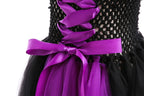 Girls Maleficent Costume Dress – Luxury Villain Tulle Gown