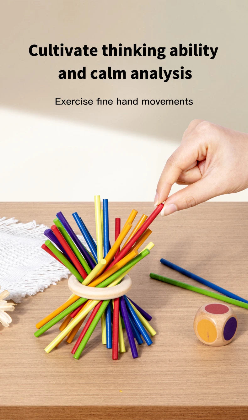 Montessori Wooden Stick Board Game Parent Child Educational Toy