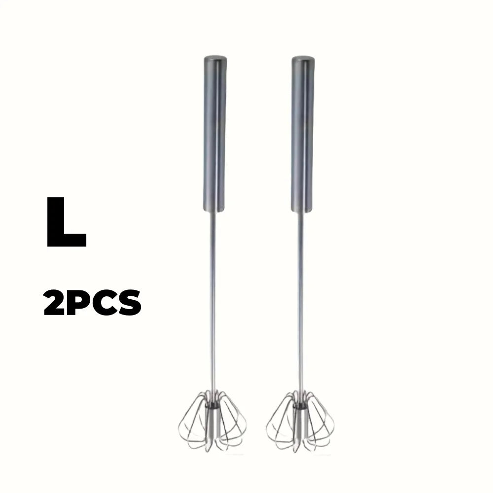 Stainless Steel Semi Automatic Egg Beater – Manual Push Whisk Mixer