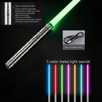 RGB EMetal Lightsaber Dueling Smooth Swing Sword Sabre De Luz 14  Color Changing with Sounds  Flashing Toy