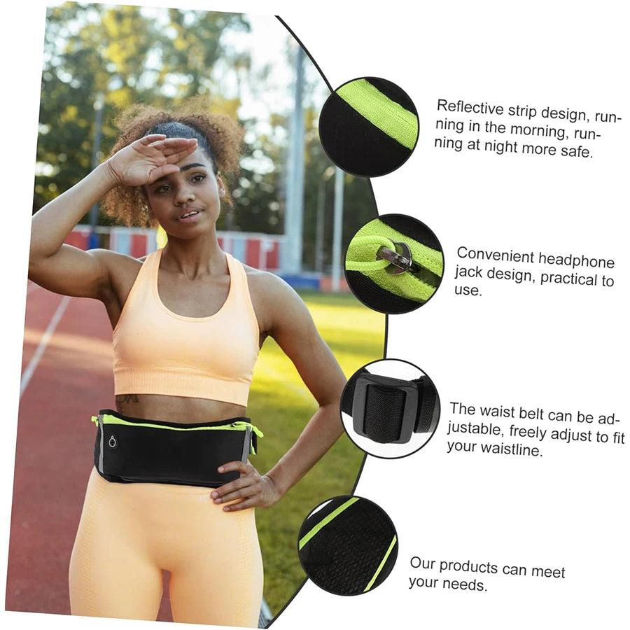 Waterproof Running Waist Bag Phone Holder Fitness Belt for Men & Women
