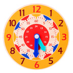 Montessori Wooden Learning Clock Time Teaching Toy for Kids