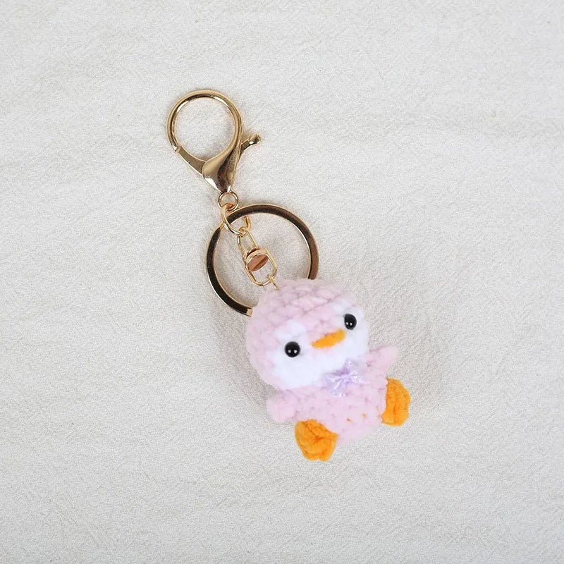 Mini Penguin Crochet Keychain Cute Animal Bag Charm