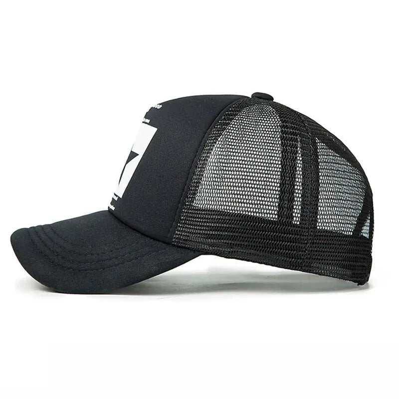 Breathable Mesh Snapback Baseball Cap for Casual Outdoor Style