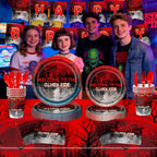 Horror Movie Stranger Theme Birthday Party Decoration Tableware Tablecloth Cup Plate Napkin Baby Shower Party Favors Supplies