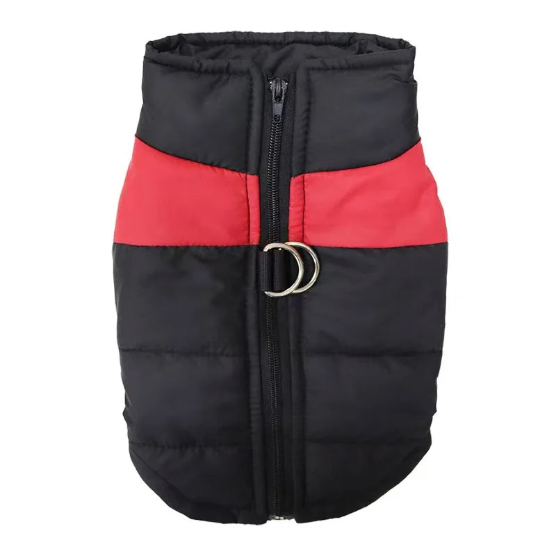 Pet Dog Jacket Warm Winter Clothes For Small Large Dogs Labrador Coat Windproof Waterproof Puppy Costume Vest With D-ring Pug
