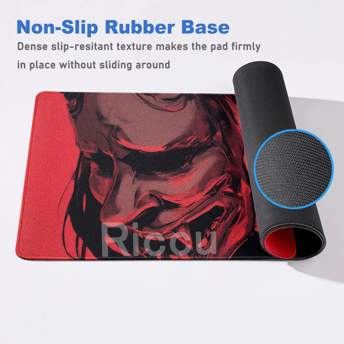 40x90cm Gaming Samurai Oni Mouse Pad Japan Mask Girl Deskmat Large Gamer Professional Premium Mousepad Speed Control Accessories