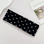 Polka Dot Yoga Elastic Sweat-Absorbing Headband for Women