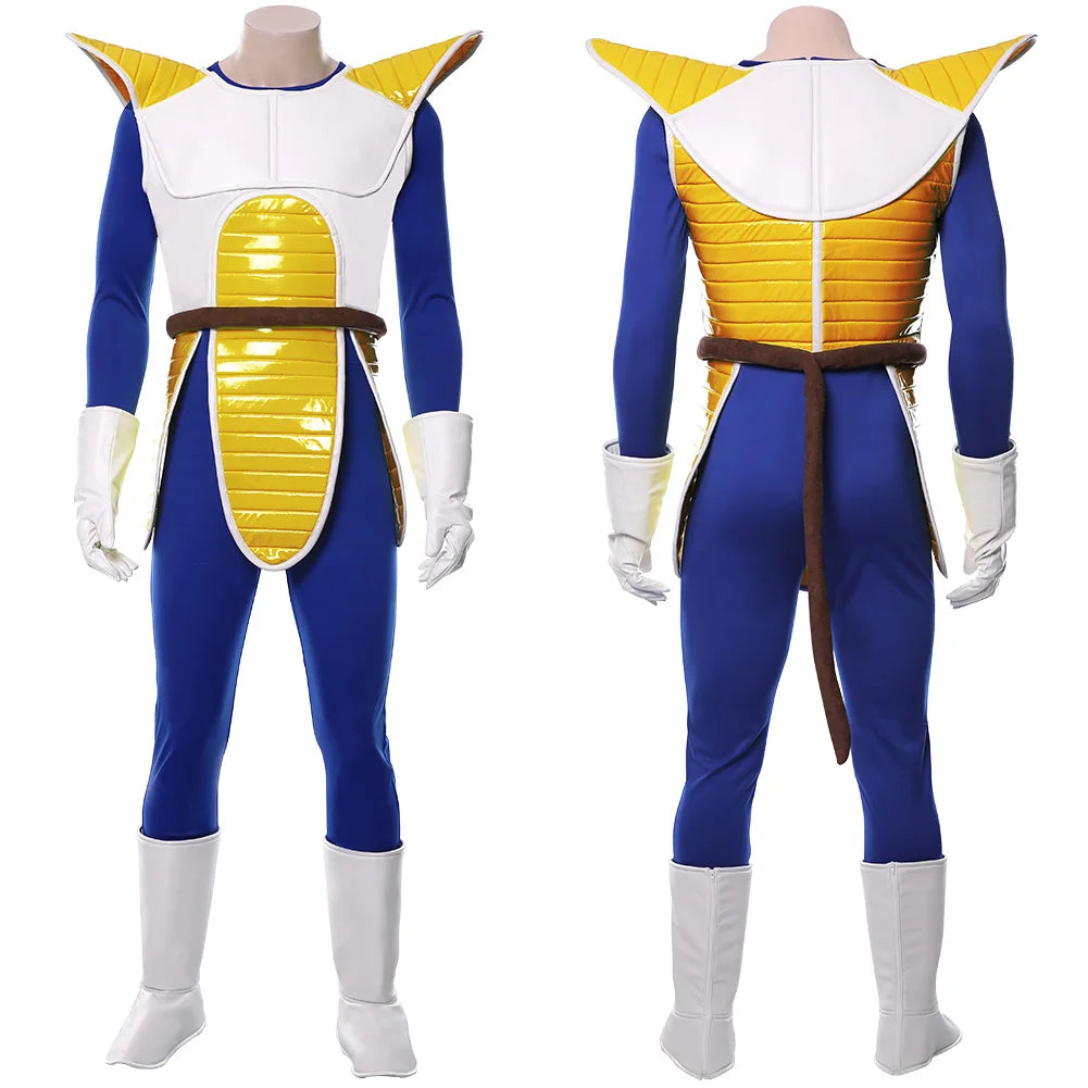 Adult Z Anime Fantasy Vegeta Cosplay Jumpsuit Hooded Hoodie Costume Men Uniform Outfits Halloween Carnival Party Suit