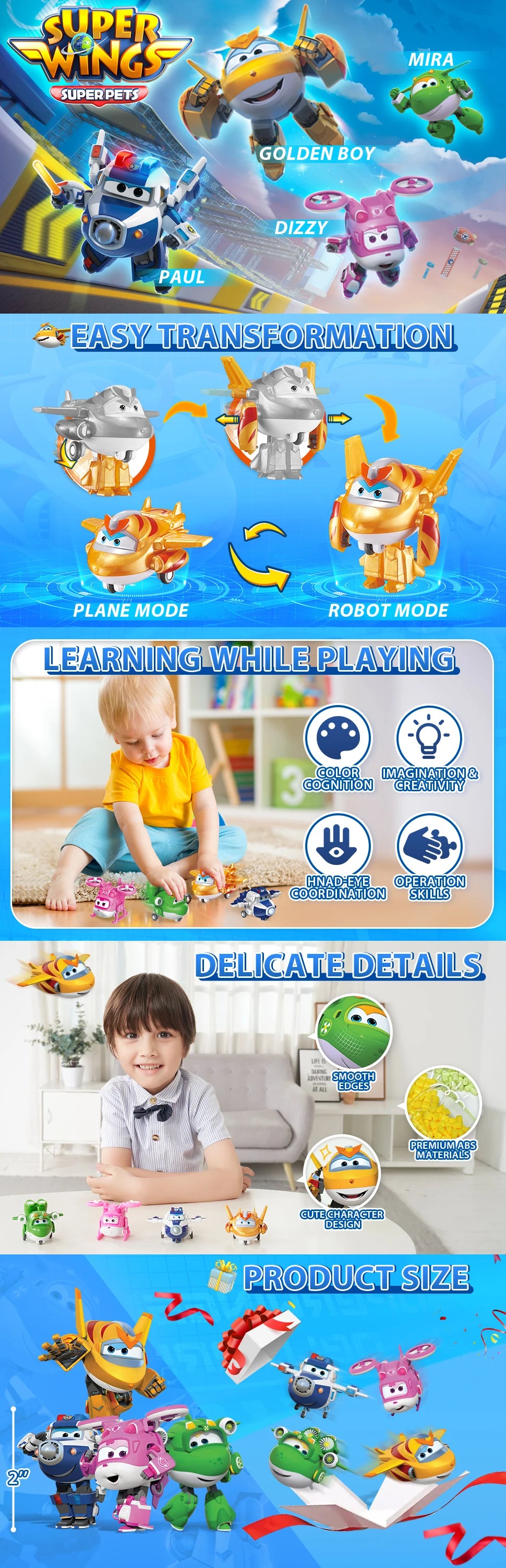 Transforming Airplane Toy Set