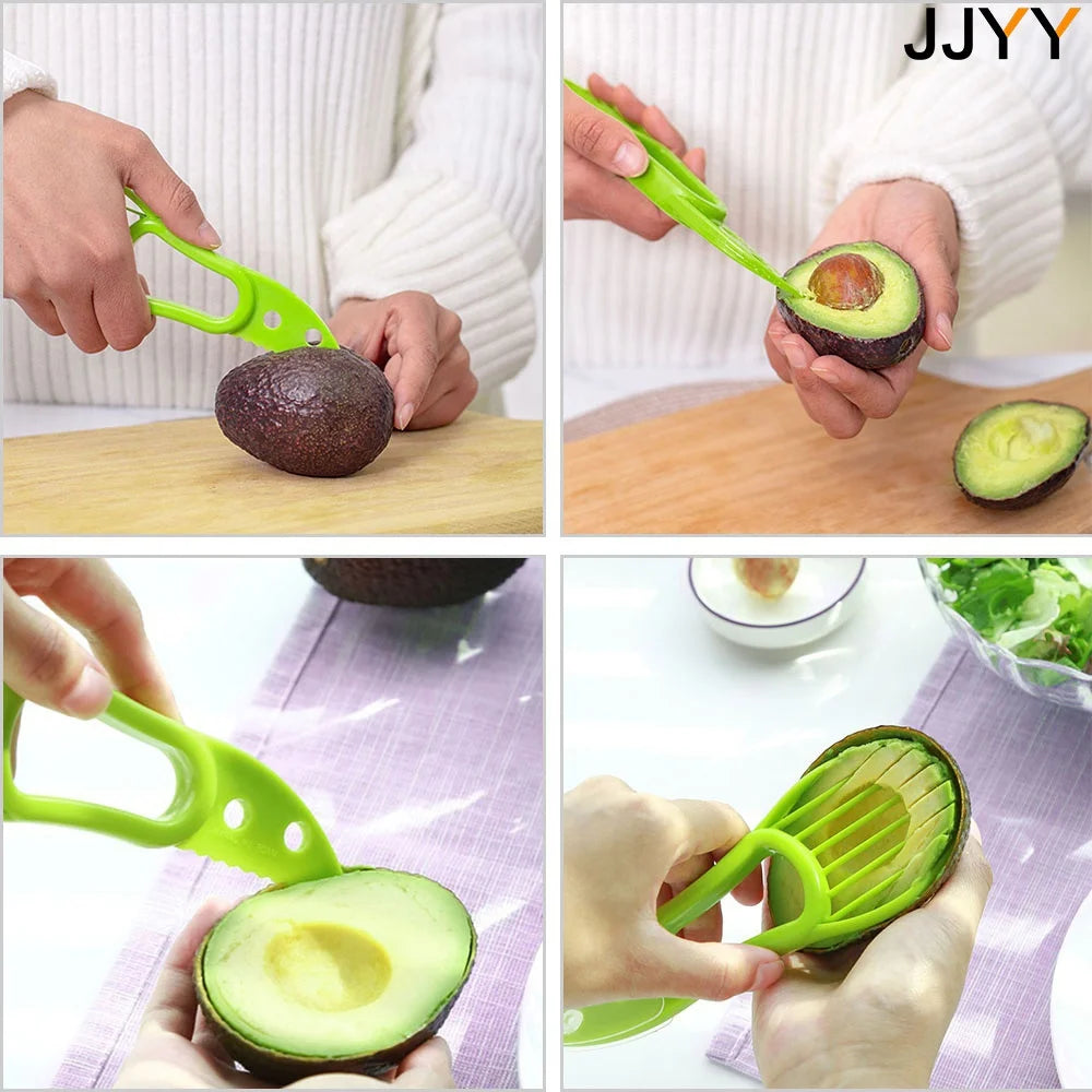 3-in-1 Avocado Slicer – Fruit Peeler, Corer & Pulp Separator