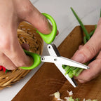 Multi-Layer Stainless Steel Kitchen Scissors – Herb, Vegetable & Green Onion Cutter Tool