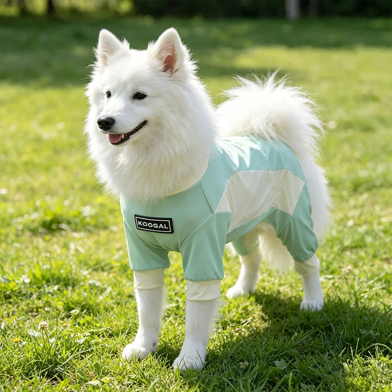 Summer Dog Cooling Clothes, Pet Sun Protection Quick-Drying Cool Dog One-Piece Clothes, Suitable for Small, Medium and Large-Siz