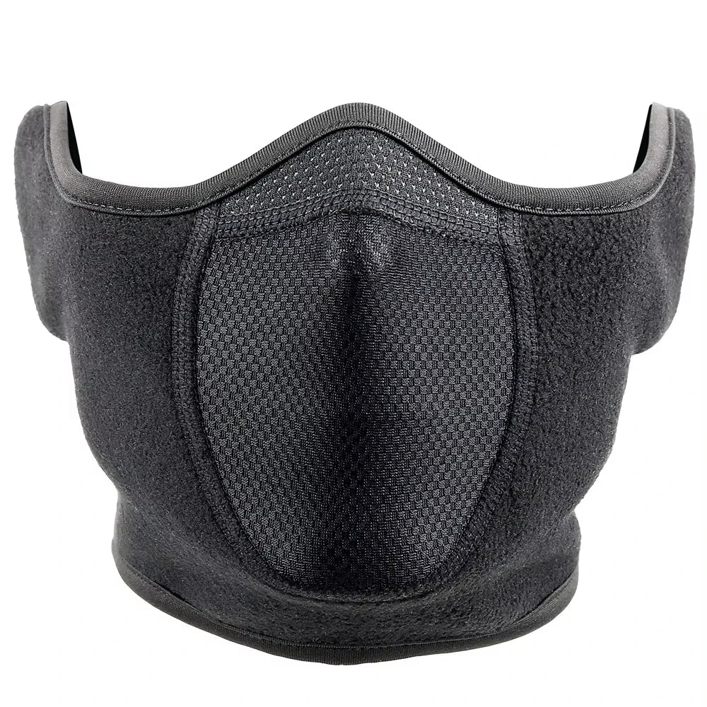 Outdoor face mask, cycling antifreeze head cover, winter skiing face protection, warm ear mask, fleece windproof face mask