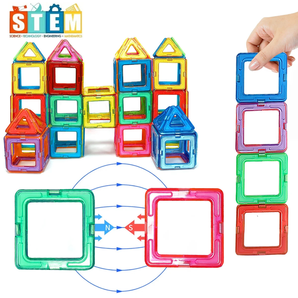 Magnetic Building Blocks Medium STEM Construction Toy for Kids