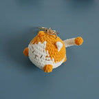 Cute Crochet Kitten Keychain Smiling Cat Bag Charm