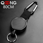 Stainless Steel Retractable Tactical Key Holder for Outdoor Use
