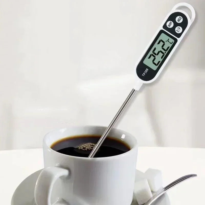 Digital Kitchen Thermometer – LCD Food Temperature Measuring Tool for Meat, Baking & BBQ