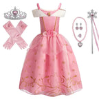 Girls Princess Costume Dress – Disney Inspired Cinderella, Snow White & Rapunzel