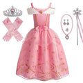 Girls Princess Dress Kids Birthday Cosplay Cinderella Snow White Aurora Rapunzel Halloween Costume Children Party Dresses