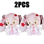Cartoon 20cm Hatsune Miku Plush Doll Toy Anime sakura Miku snow Miku Character Kawaii Sitting posture Fufu Kids Christmas Gift