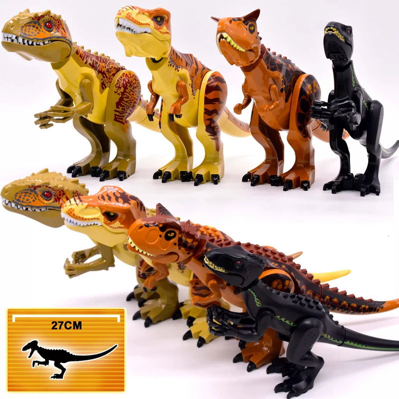 Jurassic Raptor Building Blocks Mini Dinosaur Construction Toy Set