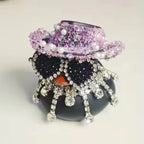 Luxury Diamond Rubber Duck Car Ornaments Purple Pink Black Car Ducks Funny Office Gifts Dashboard Decorations for Jeep for BMW