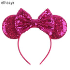 Embroidered Sequin Ears Bow Headband for Women & Girls