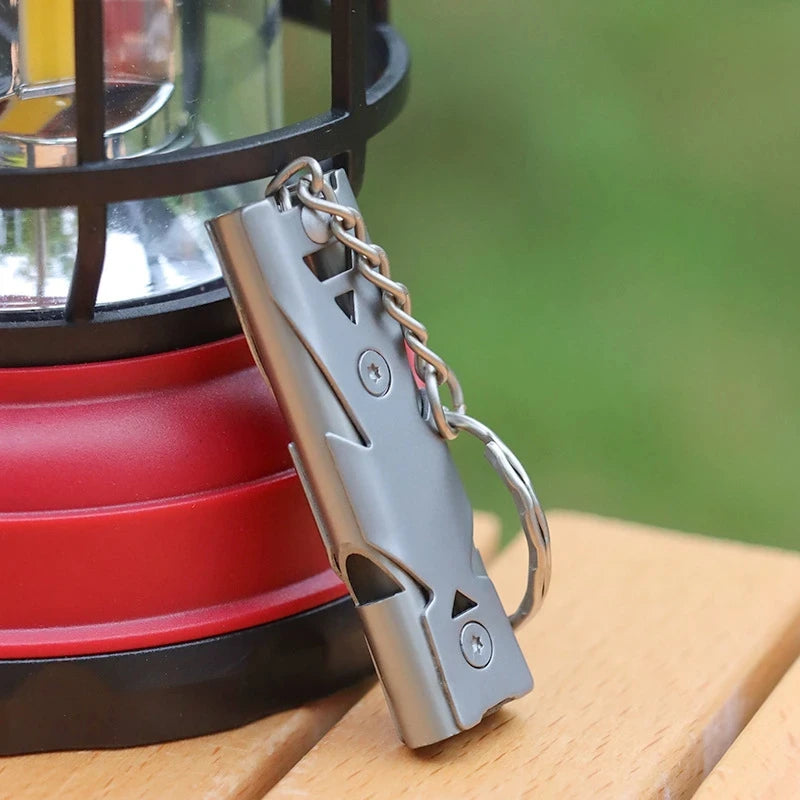 150dB Double Tube High Decibel Survival Whistle Outdoor Emergency Rescue Tool