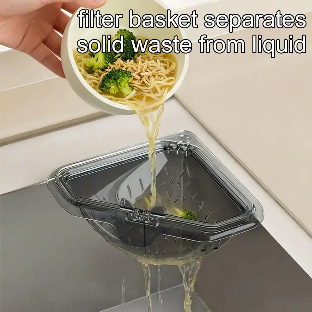 Magnetic Triangle Sink Strainer Basket – Kitchen Food Waste Filter