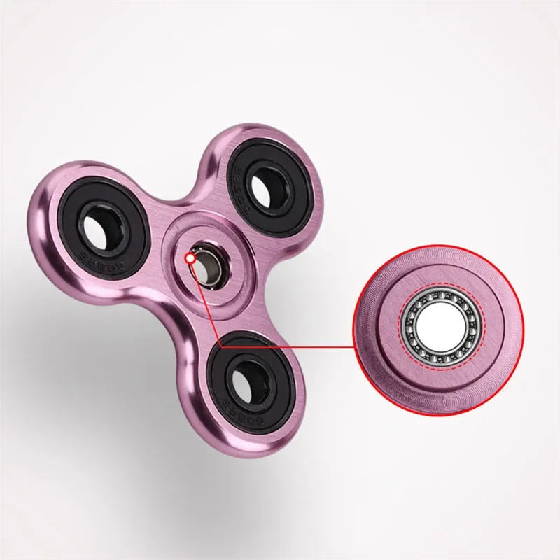 Aluminum Alloy Fidget Spinner Stress Relief Toy – Silent Desk Gadget