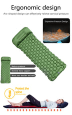 Ultralight Inflatable Camping Sleeping Pad with Built-In Pump & Pillow for Hiking