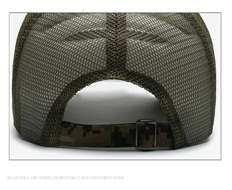 American Flag Camouflage Mesh Baseball Cap for Outdoor Adventures
