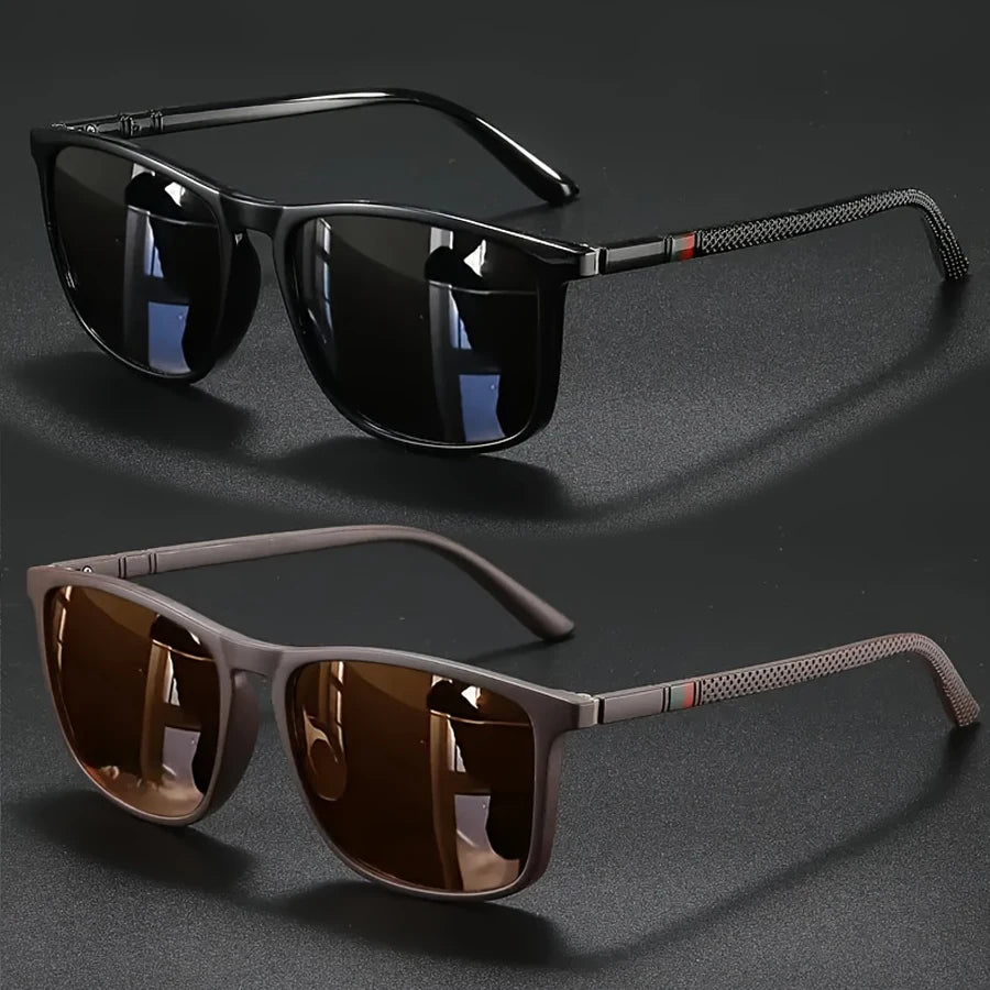 Luxury Vintage Square Polarized UV400 Sunglasses for Men & Women