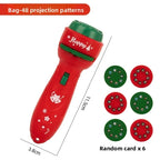 Christmas Cartoon Projection Flashlight  Creative Children Flashlight Toy Projector Baby Toys Bedtime Story Book Christmas Gifts