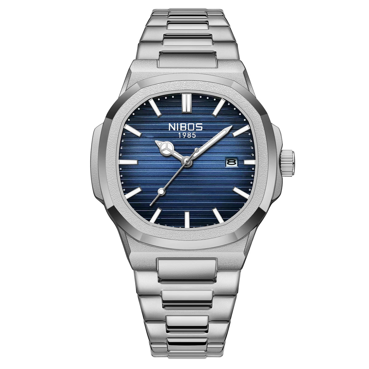 NIBOSI Men Watches Analog Quartz Stainless Steel Military Watches for Men Waterproof Auto Date Wrist Watch Relogio Masculino