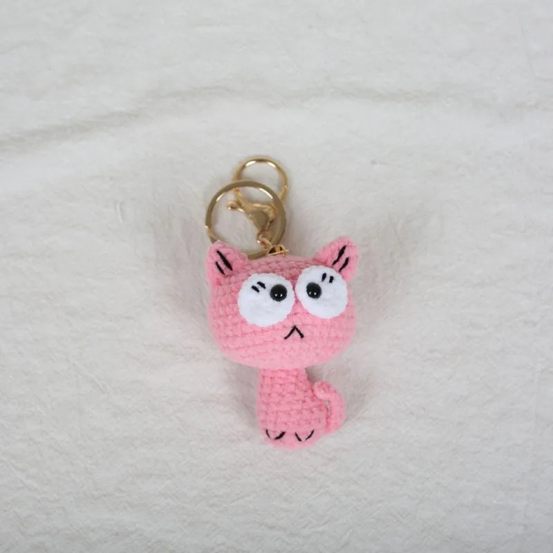 Small Cat Crochet Keychain Cute Kitten Bag Charm