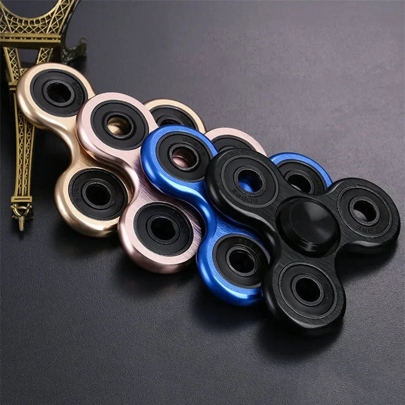 Aluminum Alloy Fidget Spinner Stress Relief Toy – Silent Desk Gadget