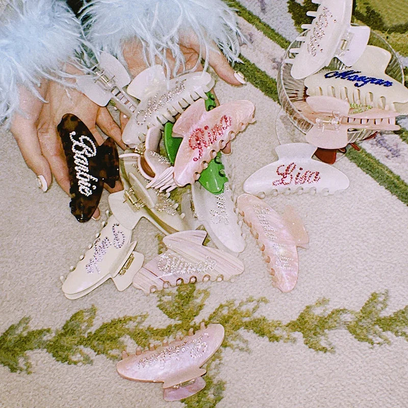 Personalized Custom Name Hair Clip for Women & Girls